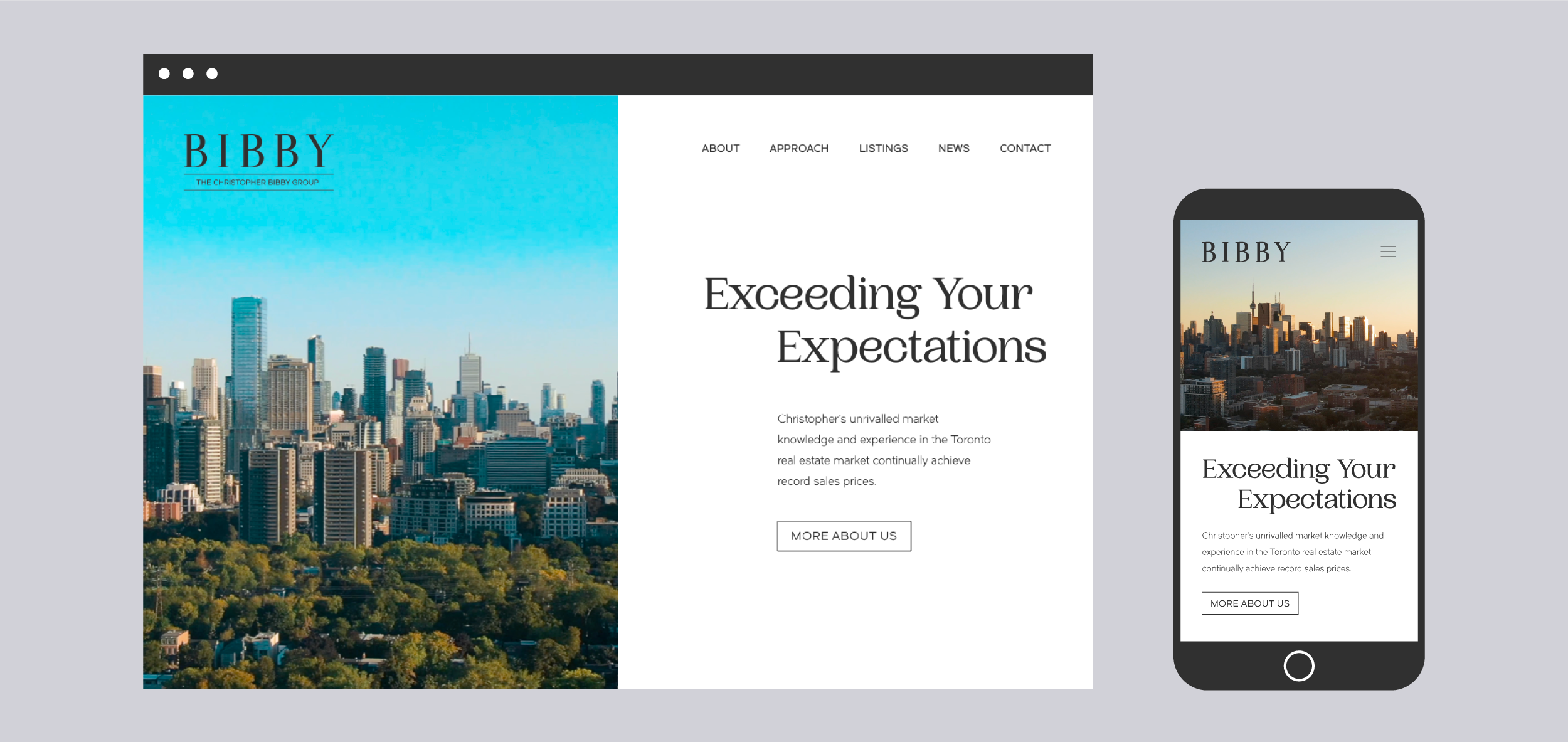 Bibby Real Estate Website Homepage 