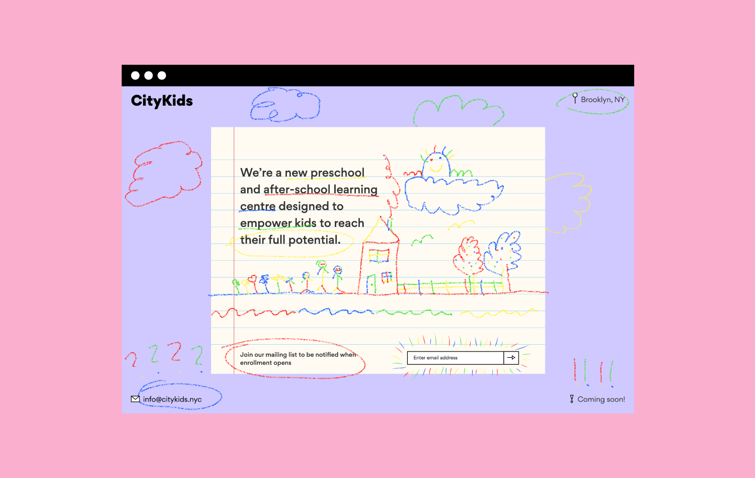 City Kids Holding Page Desktop