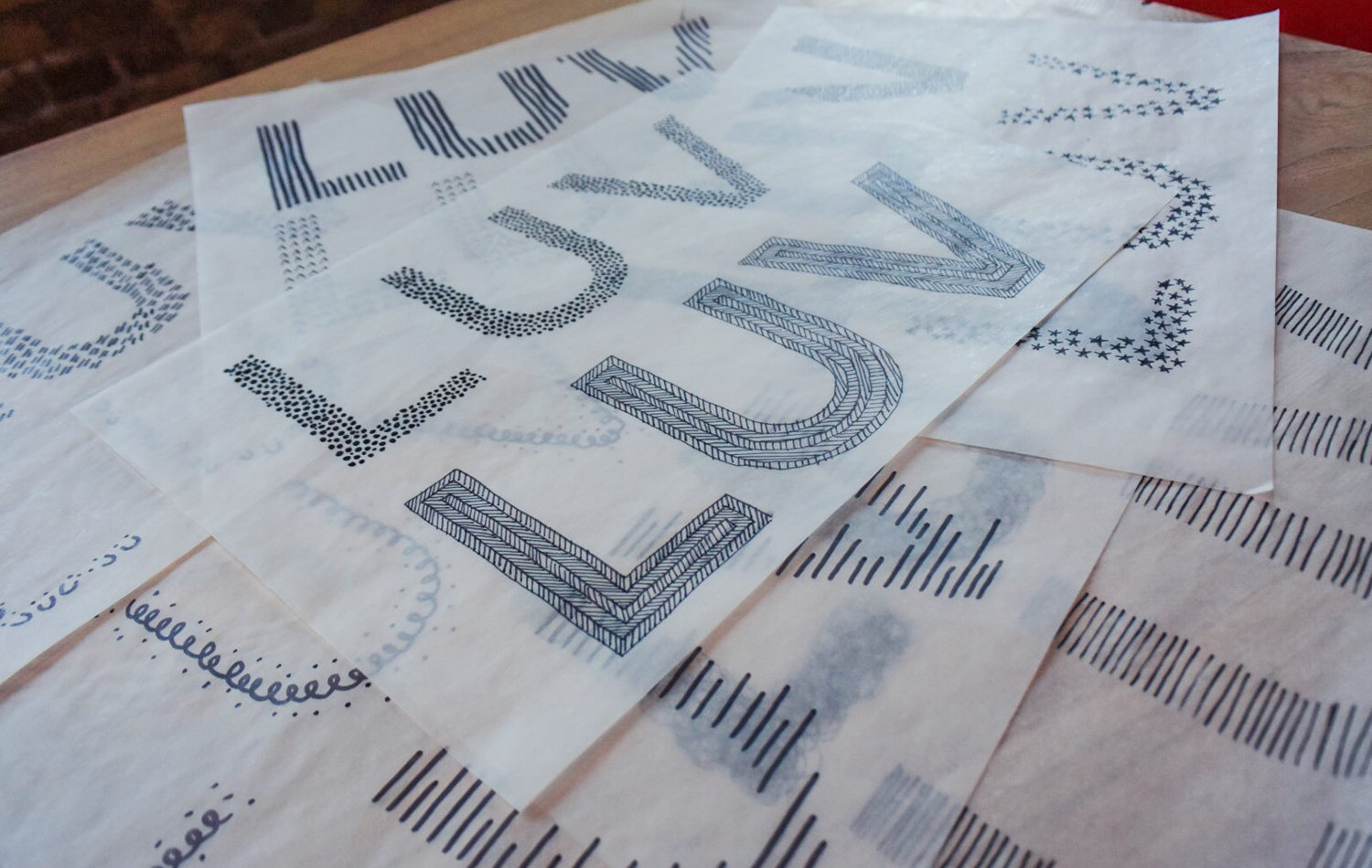 handdrawn typography