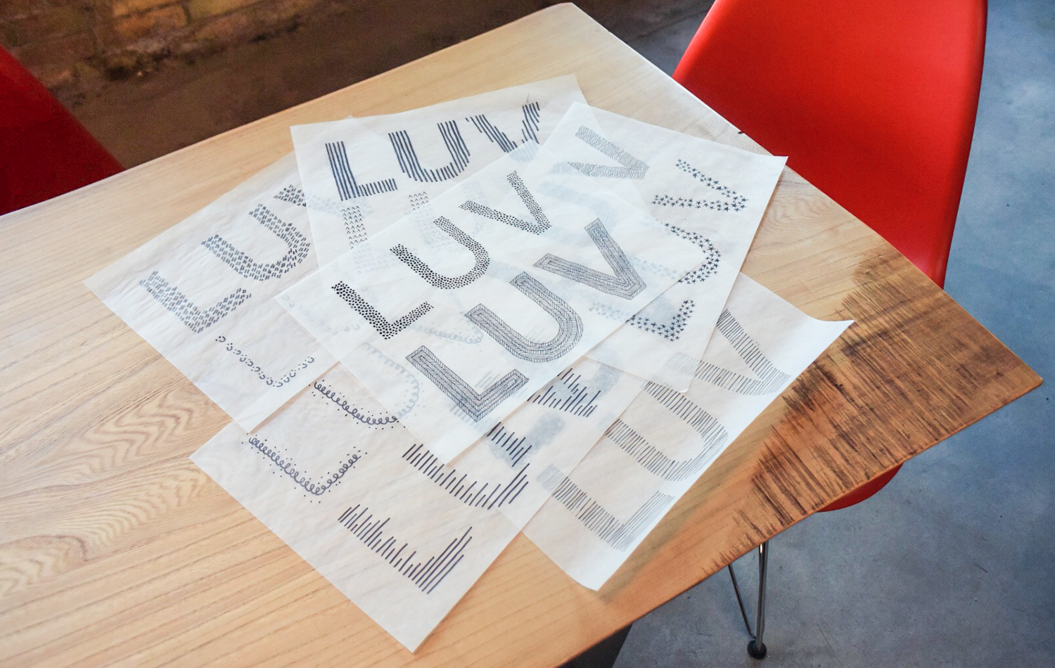 handdrawn typography