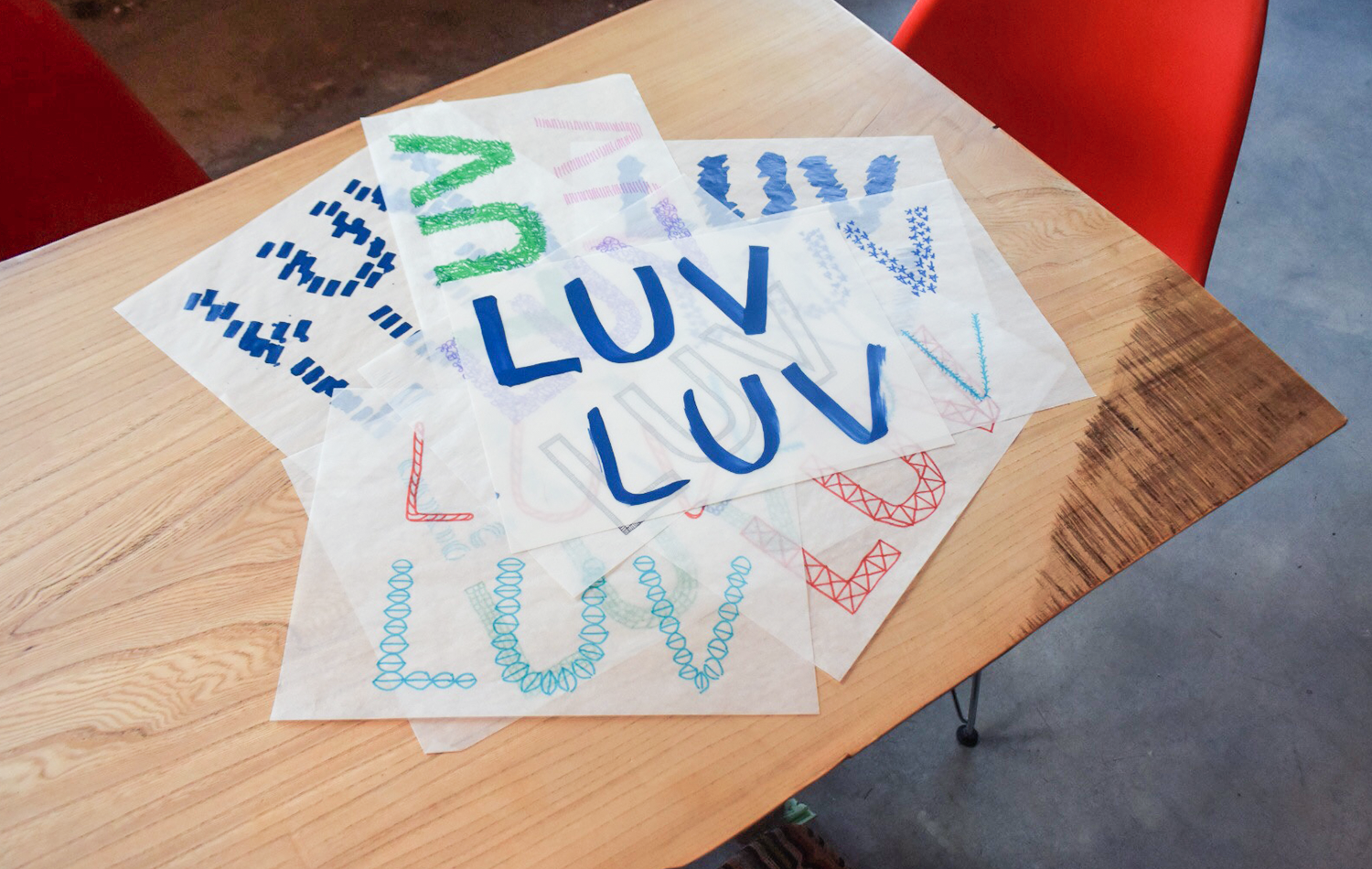 handdrawn typography