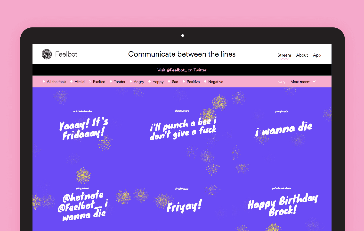 Feelbot Microsite Filter