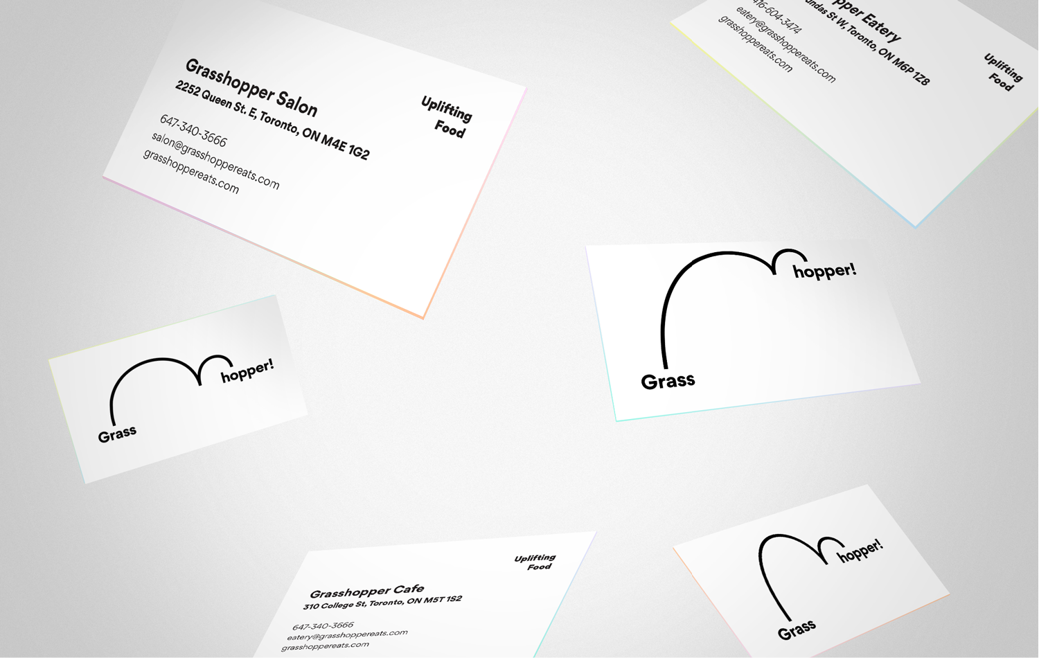 Grasshopper White Business Cards
