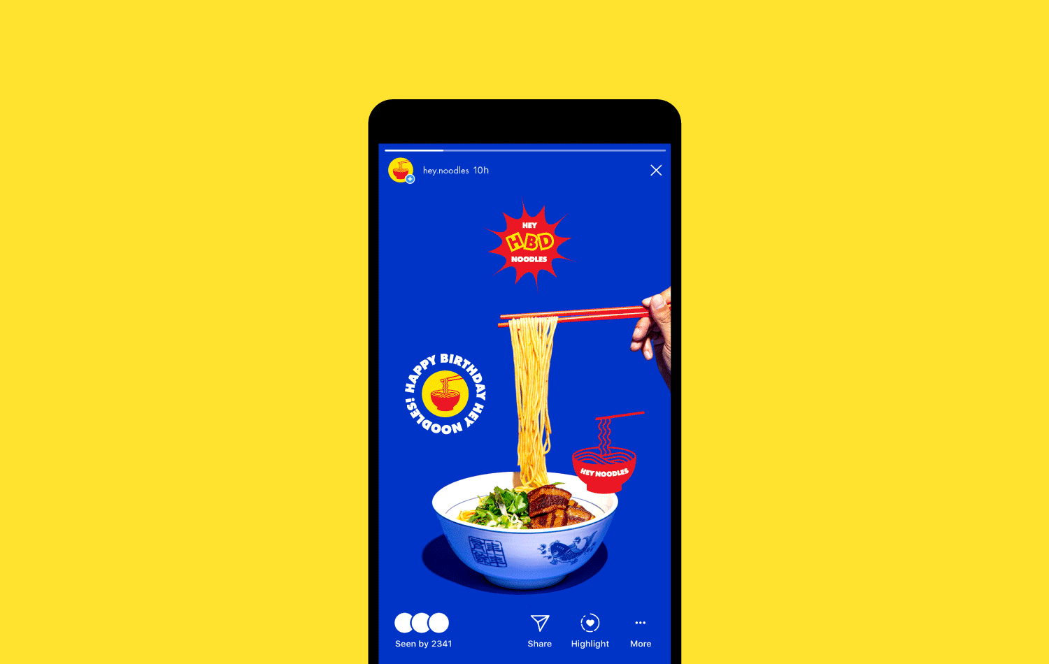 Hey Noodles Instagram Story Stickers