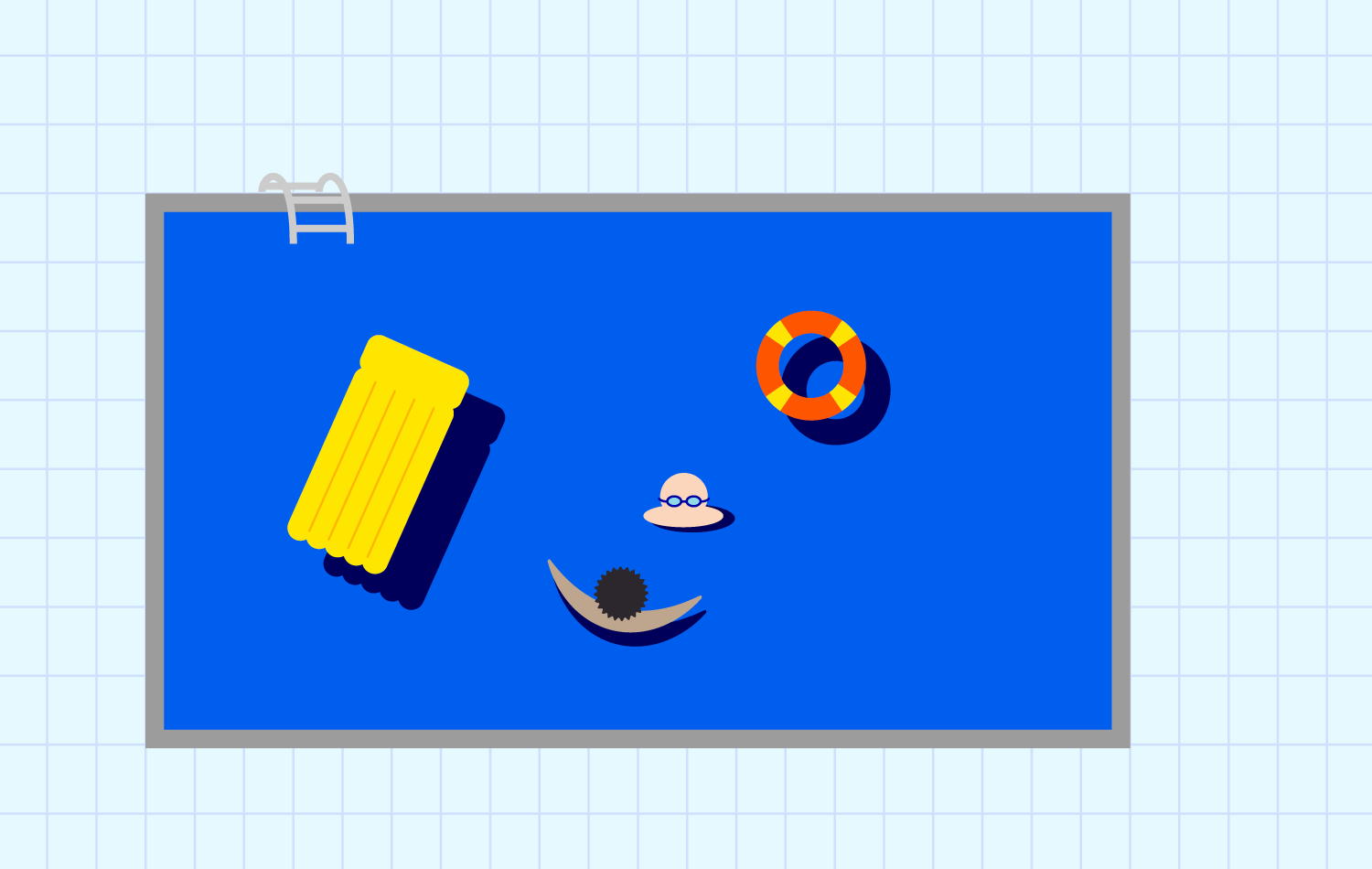 Birds eye view of pool