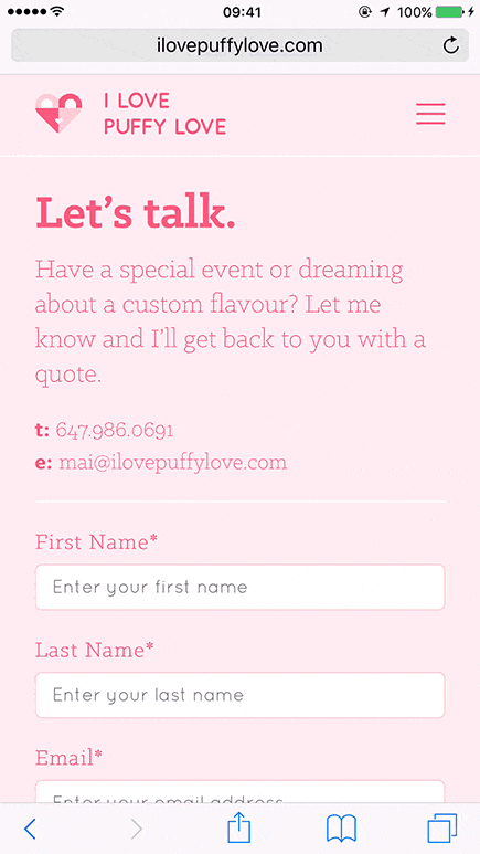 mobile website